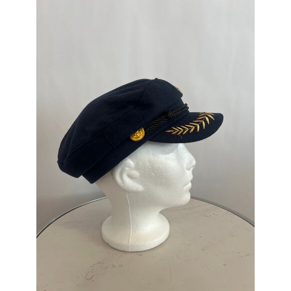 Classic Captains Hat with Embroidered Royal Crown Costume Halloween - Picture 2 of 9